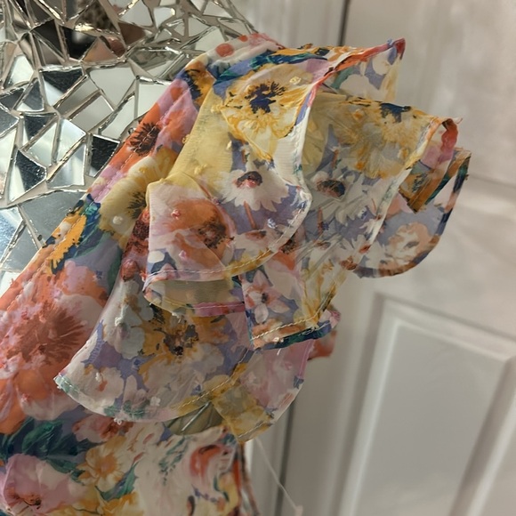 AQUA Ruffled V Neck Mini Dress - Exclusive Sz XL - Picture 14 of 15